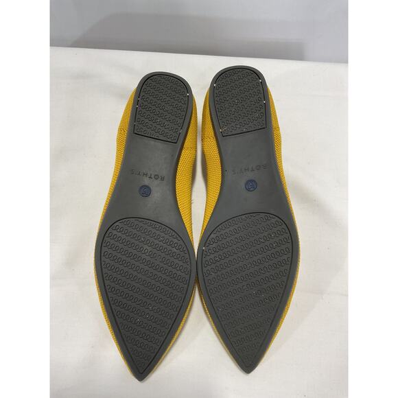 Rothy's 'The Point' Yellow Flats Size 8 - Picture 5 of 5